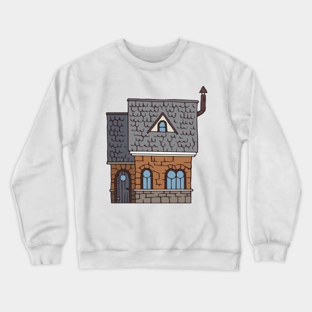 Brown Brick House Crewneck Sweatshirt by deepfuze